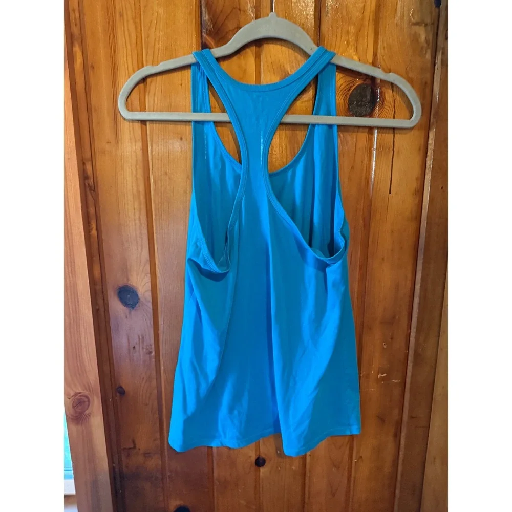 Nike The Nike Tee Athletic Cut Racerback Tank Top Turquoise Blue Women's size‎ M